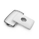 New Aftermarket Nano High Quality Cover For Renault Remote Key 4 Button White Color Silver Frame RN-A11Y | Emirates Keys -| thumbnail