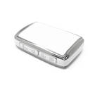 New Aftermarket Nano High Quality Cover For Mazda Remote Key 4 Button White Color Silver Frame MZD-B11Y4 | Emirates Keys -| thumbnail