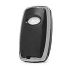 Coque Nano pour télécommande KIA 3 boutons, noire, cadre argenté, KIA-A11Y3 | MK3 -| thumbnail