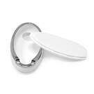 New Aftermarket Nano High Quality Cover For Nissan Remote Key 2 Button White Color Silver Frame NS-A11Y3C | Emirates Keys -| thumbnail