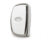 Coque Nano pour clé télécommande Hyundai 3 boutons, blanche, cadre argenté, HY-A11Y3B | MK3 -| thumbnail
