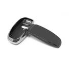 New Aftermarket Nano High Quality Cover For Audi Remote Key 3 Button Black Color Silver Frame Audi-D11Y | Emirates Keys -| thumbnail