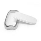 New Aftermarket Nano High Quality Cover For Audi Remote Key 3 Button White Color Silver Frame Audi-D11Y | Emirates Keys -| thumbnail