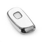 New Aftermarket Nano High Quality Cover For Peugeot Remote Key 3 Button White Color Silver Frame PG-B11Y | Emirates Keys -| thumbnail
