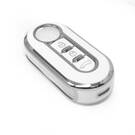 New Aftermarket Nano High Quality Cover For Fiat Remote Key 3 Button White Color Silver Frame FIAT-A11Y | Emirates Keys -| thumbnail