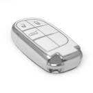 New Aftermarket Nano High Quality Cover For Jeep Remote Key 3 Button White Color Silver Frame Jeep-B11Y3 | Emirates Keys -| thumbnail