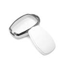 New Aftermarket Nano High Quality Cover For Renault Remote Key 2 Button White Color Silver Frame RN-D11Y2 | Emirates Keys -| thumbnail