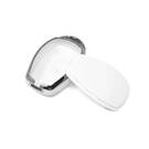New Aftermarket Nano High Quality Cover For Renault Remote Key 3 Button White Color Silver Frame RN-D11Y3 | Emirates Keys -| thumbnail