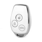 Nano High Quality Cover For Renault Remote Key 3 Button White Color Silver Frame RN-D11Y3