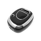New Aftermarket Nano High Quality Cover For Renault Remote Key 1 Button Black Color Silver Frame RN-E11Y | Emirates Keys -| thumbnail