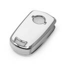 New Aftermarket Nano High Quality Cover For Opel Remote Key 2 Button White Color Silver Frame OPEL-A11Y | Emirates Keys -| thumbnail