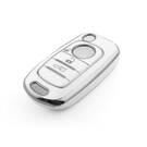 New Aftermarket Nano High Quality Cover For Fiat Remote Key 3 Button White Color Silver Frame FIAT-C11Y3B | Emirates Keys -| thumbnail