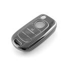 New Aftermarket Nano High Quality Cover For Fiat Remote Key 3 Button Dark Gray Color Silver Frame FIAT-C11Y3B | Emirates Keys -| thumbnail