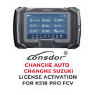 Lonsdor - Activación de licencia de CHANGHE AUTO / CHANGHE SUZUKI para K518 Pro FCV