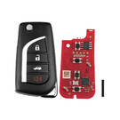 Xhorse VVDI Key Tool VVDI2 Wire Flip Remote Key 3+1 Button Toyota Type XKTO12EN 2nd Generation ( New Version of XKTO10EN ) | Emirates Keys -| thumbnail
