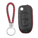 Etui en cuir pour clé à distance Renault Flip 2 boutons RN-A