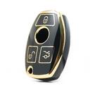 Nano High Quality Cover For Mercedes Benz Remote Key 3 Buttons Black Color