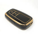 New Aftermarket Nano Cobertura de Alta Qualidade Para Toyota Prius C-RH Prado Chave Remota 2 Botões Cor Preta | Chaves dos Emirados -| thumbnail