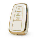 Capa nano de alta qualidade para Toyota RAV4 Corolla chave remota 3 botões cor branca