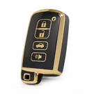 Capa nano de alta qualidade para Toyota Camry 2012-2017 chave remota 3+1 botões cor preta