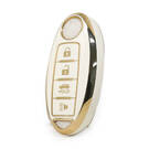 Нано крышка высокого качества для кнопок дистанционного ключа 3+1 Ниссан белого цвета