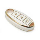Новый послепродажный Nano Высококачественный чехол для Nissan Remote Key 2 Кнопки белого цвета | Ключи от Эмирейтс -| thumbnail