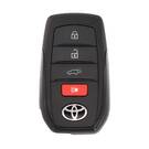 Chave inteligente original Toyota Land Cruiser 2022-2024 com 3+1 botões, 433,58/434,42 MHz, 8990H-60530 / 8990H-60532