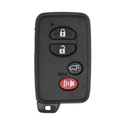 Coque de clé télécommande intelligente Toyota, 4 boutons, bouton de coffre SUV