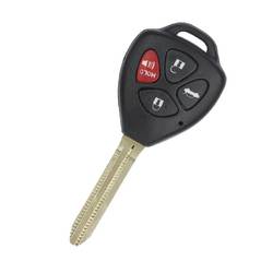Toyota Warda Camry Corolla  Avalon Remote Key Shell 4 Buttons TOY43 Blade