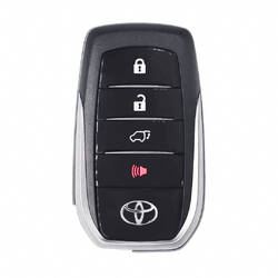 Chave remota inteligente original Toyota Fortuner 2016-2022 com 4 botões e 433MHz (código: 89904-0K091)