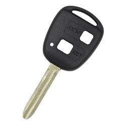 Coque de clé télécommande Toyota, 2 boutons, lame TOY43, haute qualité