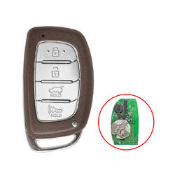 Coque de clé télécommande intelligente Hyundai Tucson 2015 4 boutons avec lame laser
