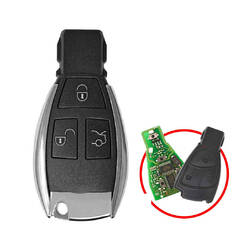 Coque de clé chromée Mercedes 3 boutons modifiée pour la carte NEC
