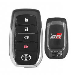 Chave remota inteligente original Toyota Fortuner GR Sport 2016-2022 com 4 botões e 433 MHz