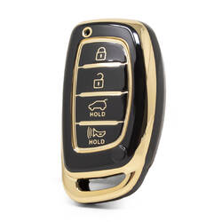 Copertura Nano di alta qualità per Hyundai Tucson Smart Remote Key 4 pulsanti Avvio automatico colore nero