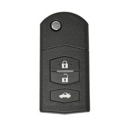 Mazda Flip Remote Key Shell 3 botões com cabeça