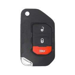 Carcasa de llave remota abatible para Jeep Wrangler 2+1 botones