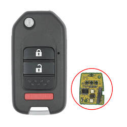 Coque de clé télécommande à rabat modifiée Honda 2+1 boutons