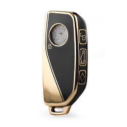 غطاء نانو عالي الجودة لمفتاح ريموت بي ام دبليو 4 ازرار لون اسود BMW-E11J