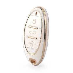 Nano – housse de haute qualité pour clé télécommande Bestunt, 3 boutons, couleur blanche, BT-A11J