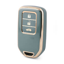 Nano – housse de haute qualité pour clé télécommande Honda HR-V, 3 boutons, couleur grise, HD-A11J3A