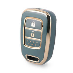 Nano – couvercle de haute qualité pour clé télécommande Honda, 2 boutons, couleur grise, HD-D11J2