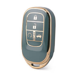 Nano – couvercle de haute qualité pour clé télécommande Honda, 4 boutons, couleur grise, HD-G11J4