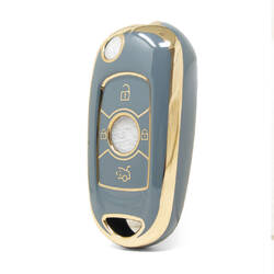 Nano High Quality Cover For Buick Smart Remote Key 4 Buttons Gray Color BK-B11J