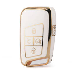 Nano High Quality Cover For Volkswagen Smart Remote Key 5 Buttons White Color VW-D11J5