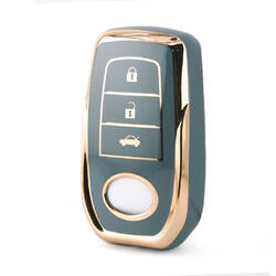 Capa nano de alta qualidade para chave remota Toyota 3 botões cor cinza TYT-A11J3