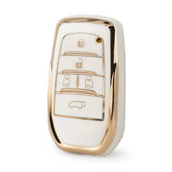 Capa nano de alta qualidade para chave remota Toyota 5 botões cor branca TYT-A11J5H