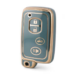 Capa nano de alta qualidade para chave remota Toyota 4 botões cor cinza TYT-H11J4