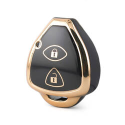 Capa nano de alta qualidade para chave remota Toyota 2 botões cor preta TYT-K11J2