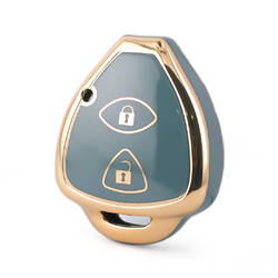 Capa nano de alta qualidade para chave remota Toyota 2 botões cor cinza TYT-K11J2